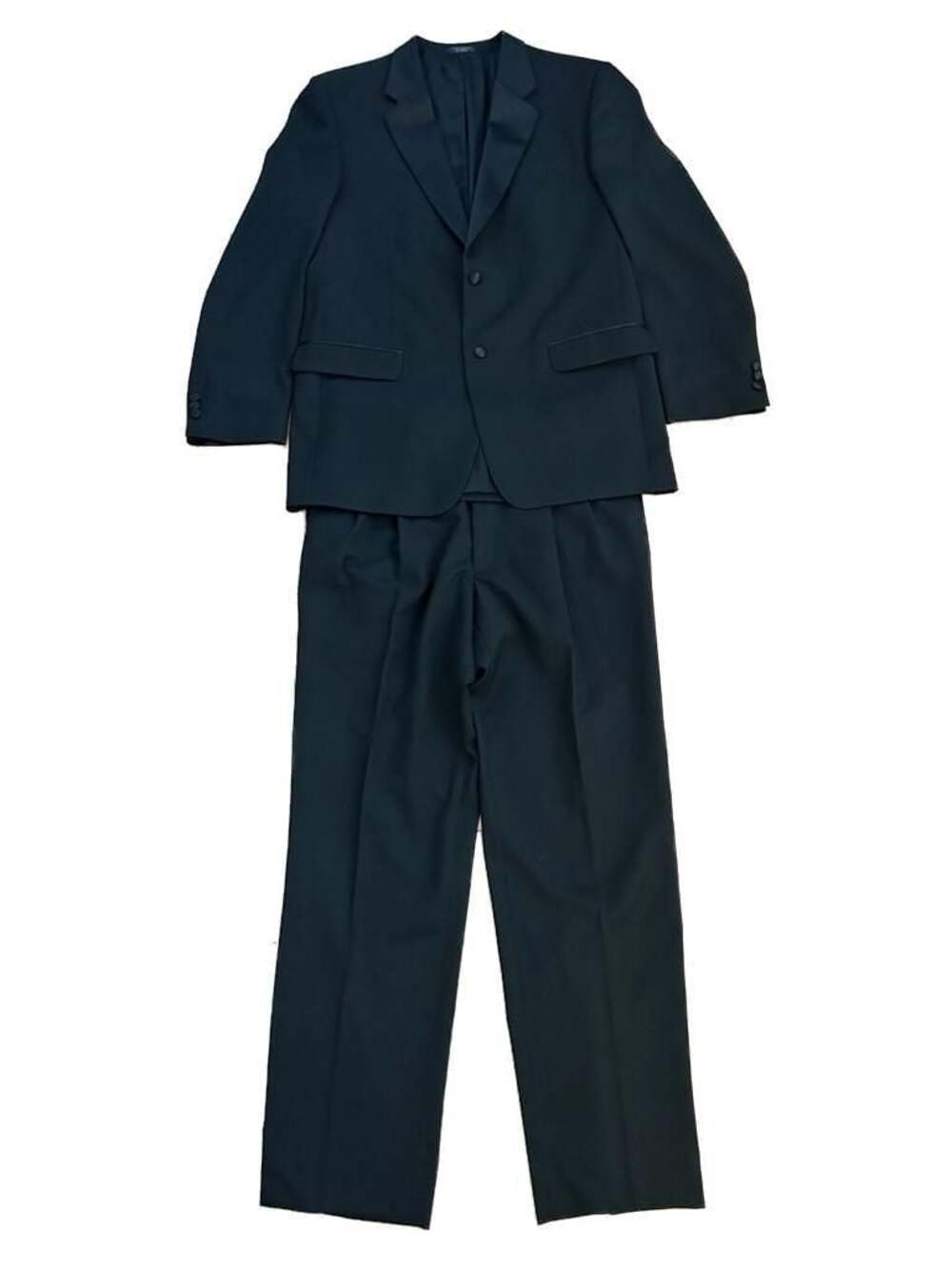 Jones New York Men's 100% Wool Black 3 Piece Tuxedo Suit